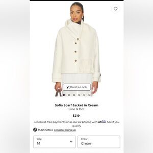 Line & Dot Ivory Scarf Cape